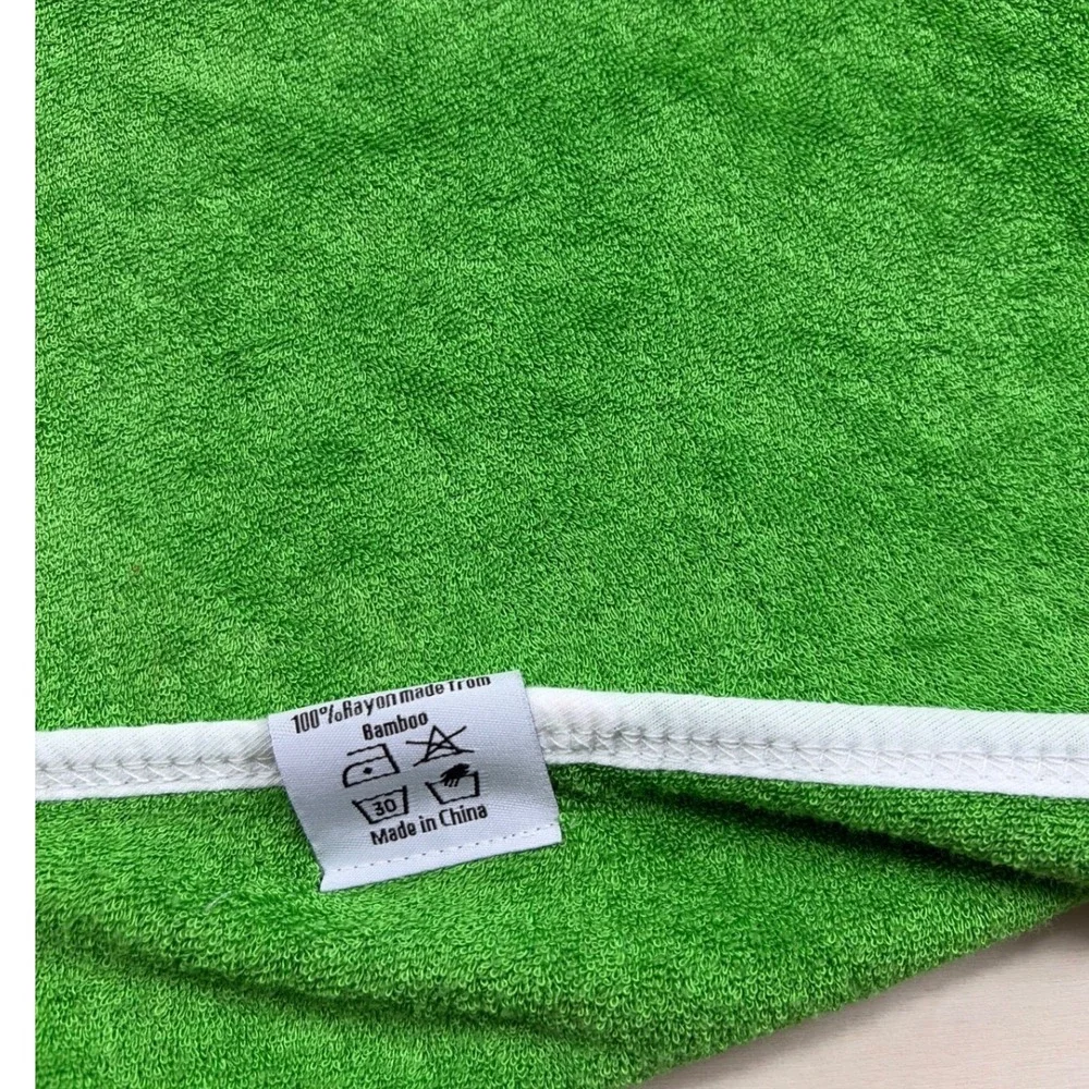 HipHop Panda Bamboo Hooded Baby Towel Green Dinosaur 30x30